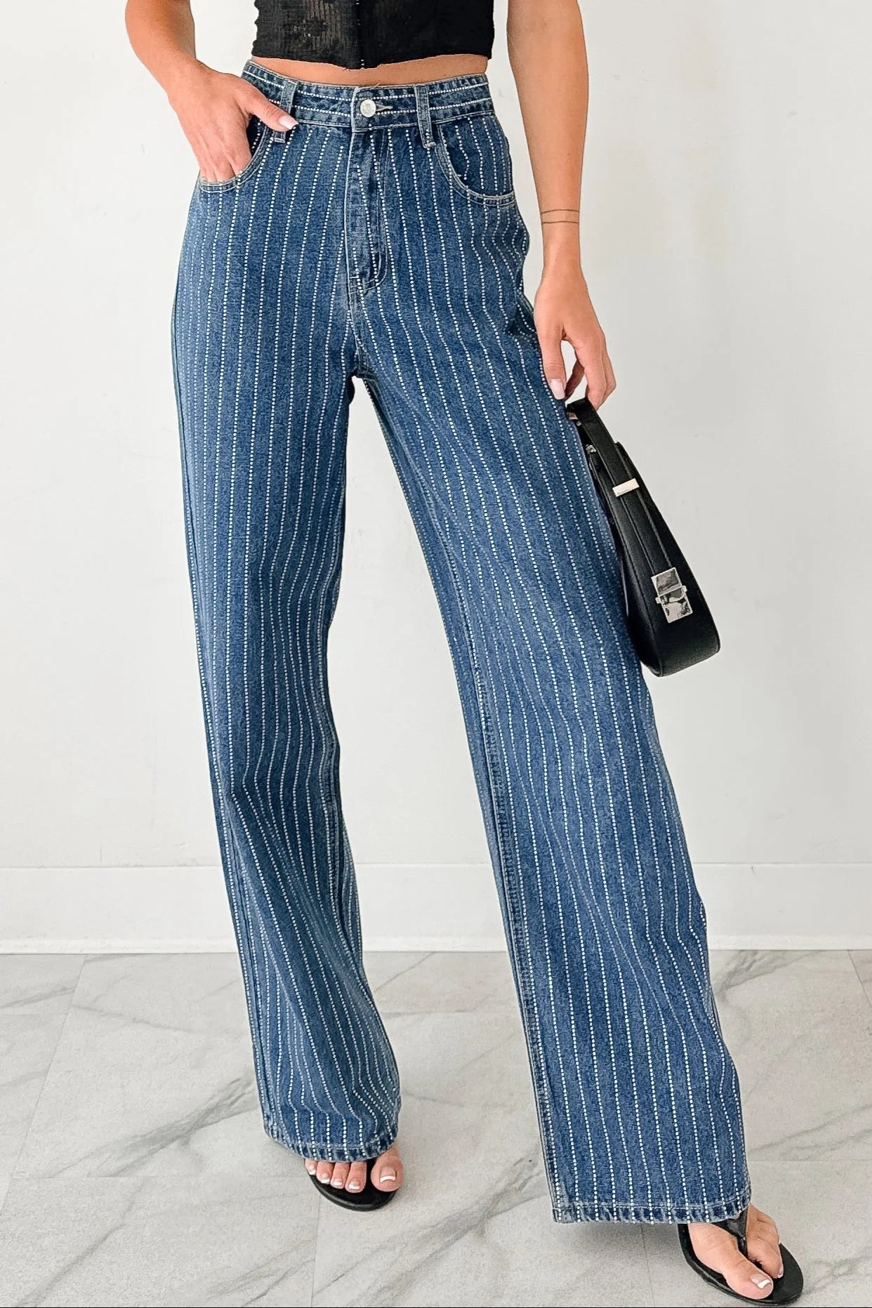 Pantalon rayé Coatella Ivoria