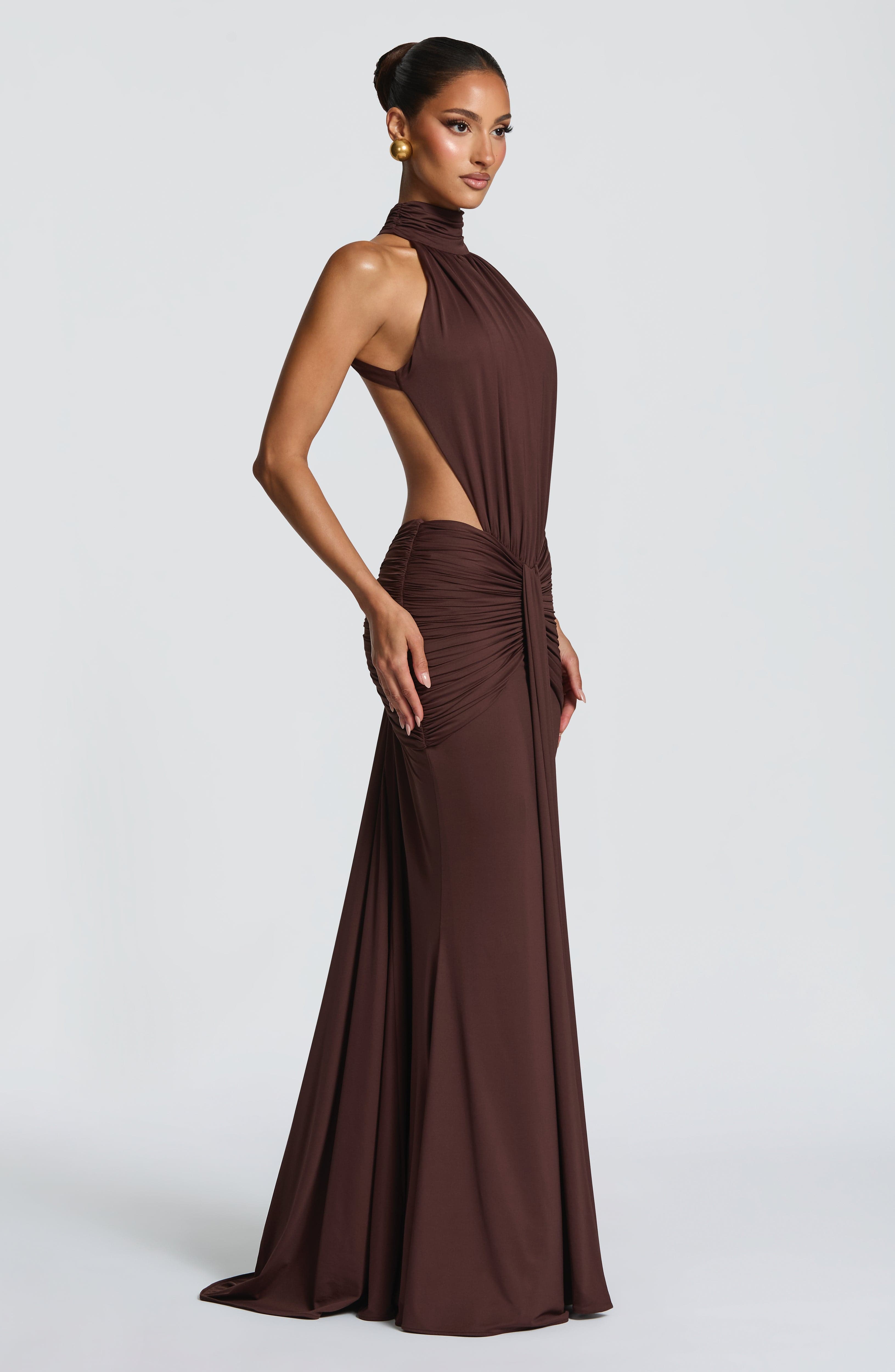 Thekla Maxi Dress - Plum Brown DIA