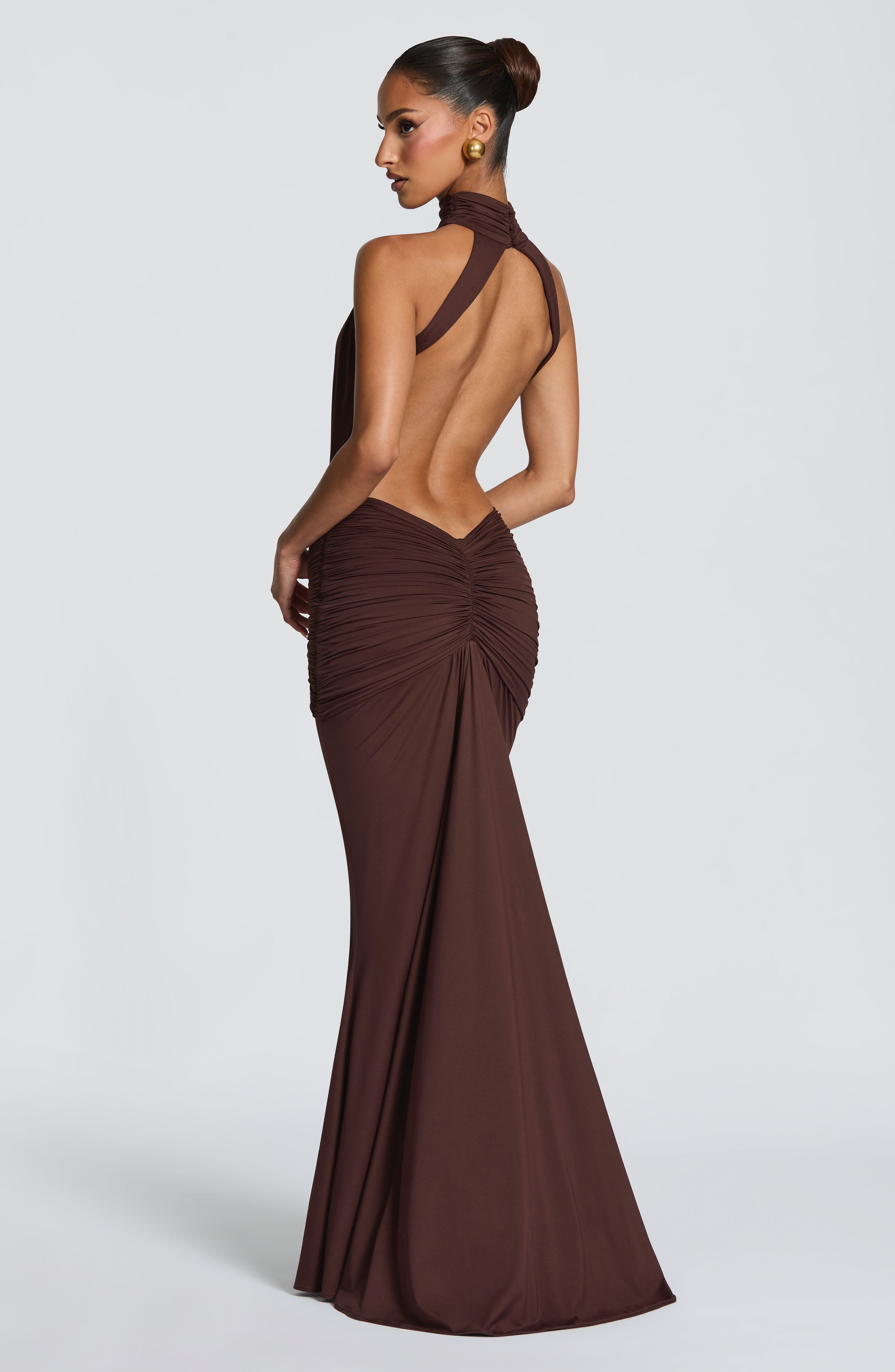 Thekla Maxi Dress - Plum Brown DIA