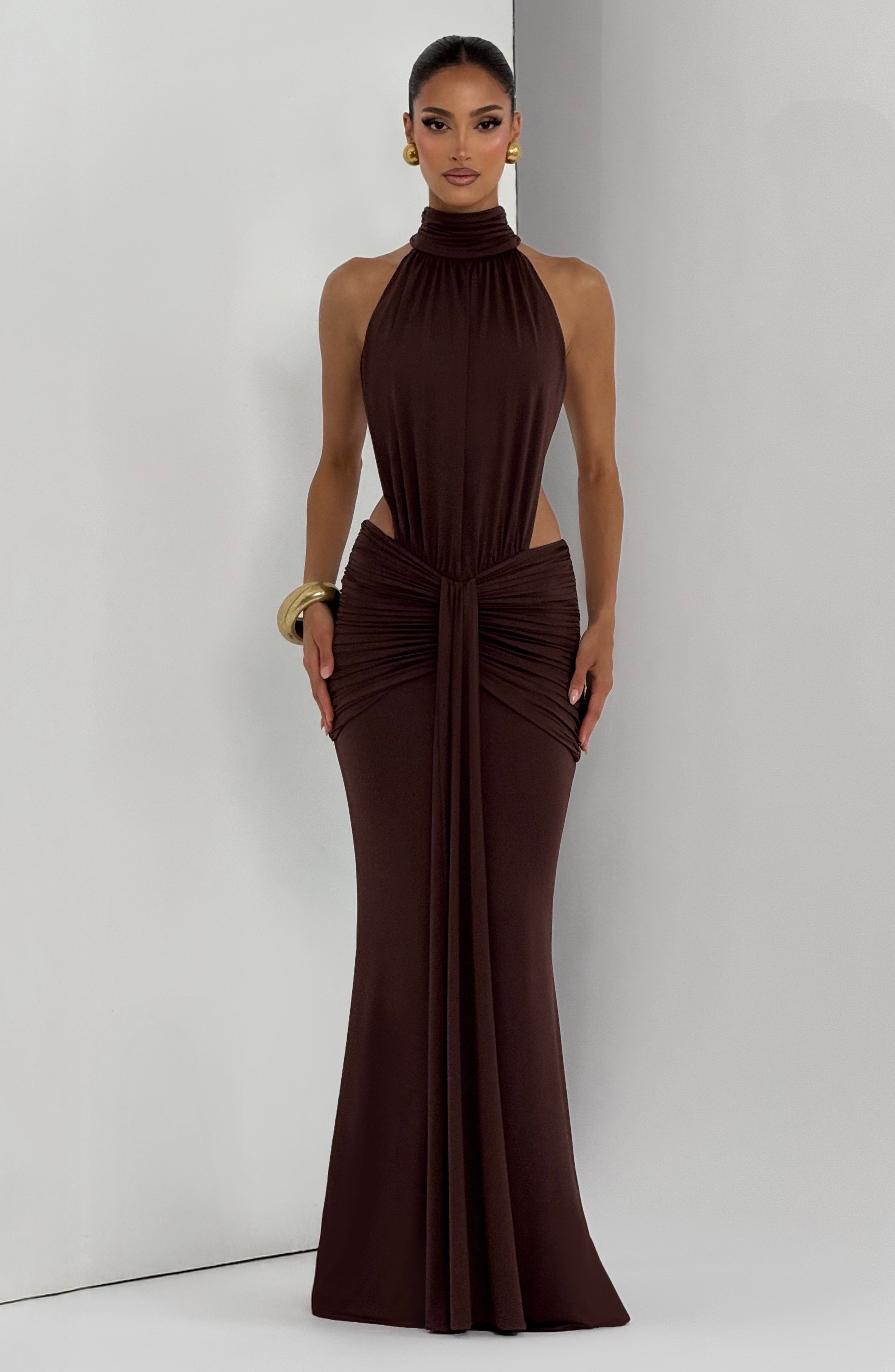 Thekla Maxi Dress - Plum Brown DIA